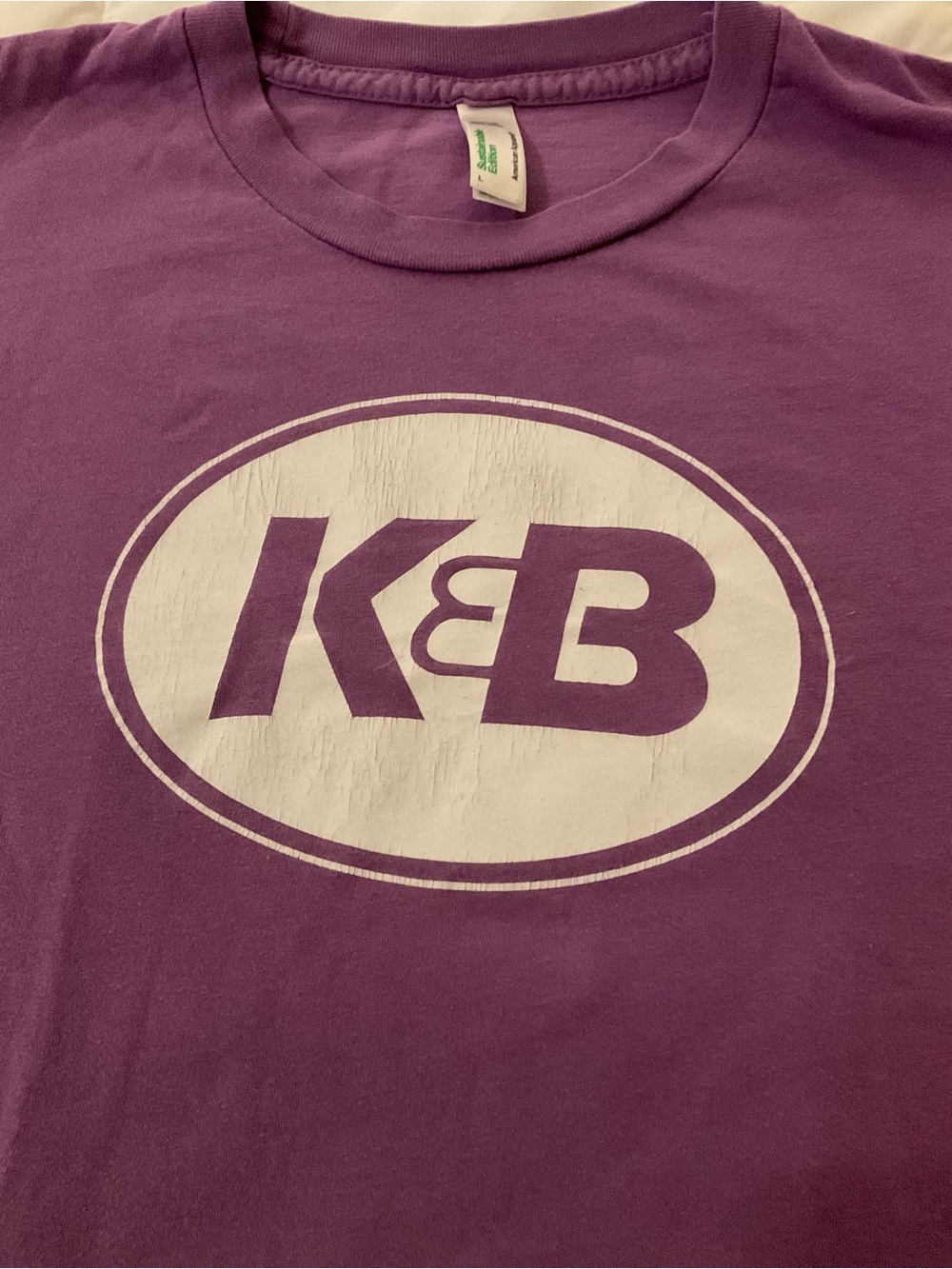 K & B American Apparel Purple Crewneck Tee medium